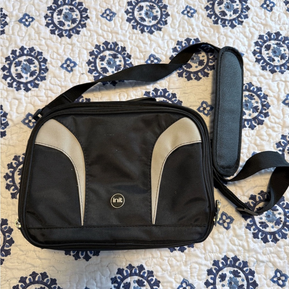 Black and Gray Men's Laptop Bag